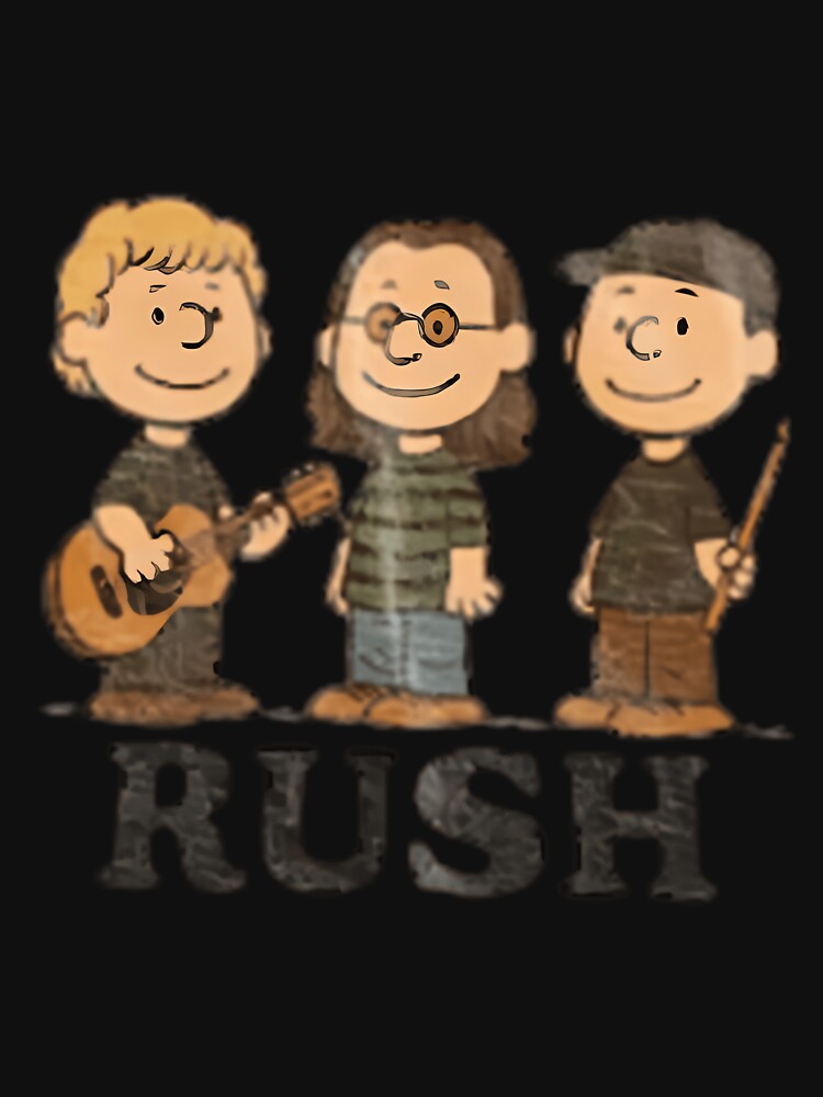 Rush Band Peanuts Style Baby Vintage Rock Band Cartoon Rush Fan Girl Shirt