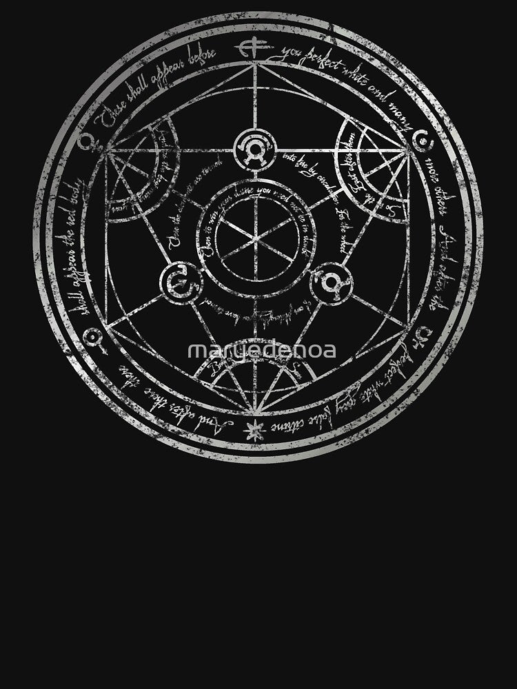 Human Transmutation Circle - Silver Grunge Shirt