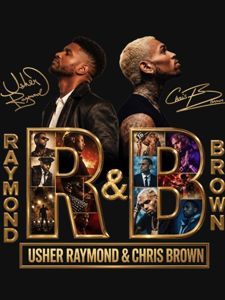 Usher Chris Brown R&B Tour Collage Shirt