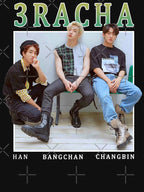 3RACHA Stray Kids Vintage Retro Band Style 90s Shirt