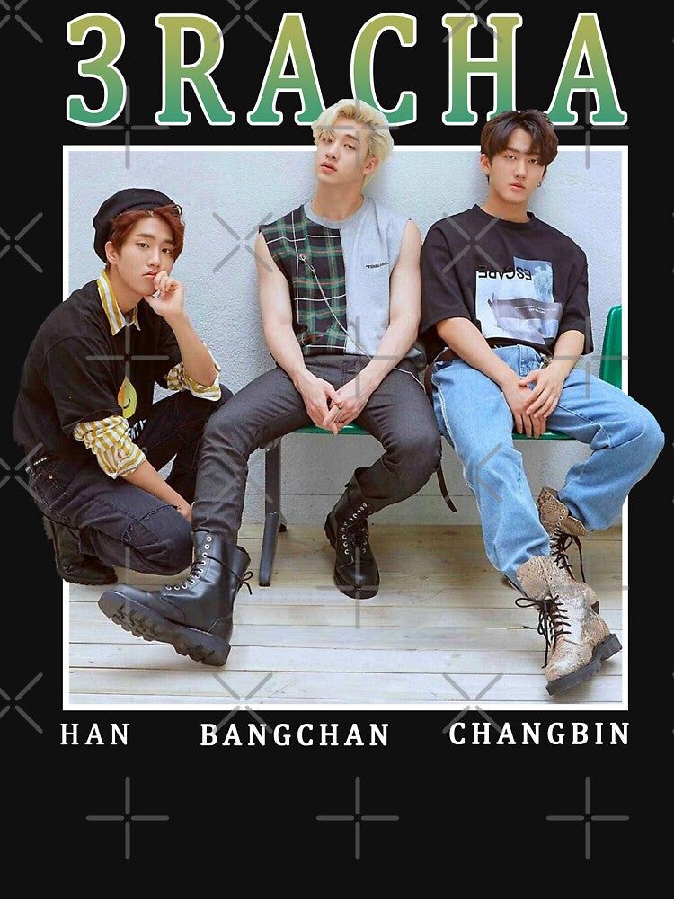 3RACHA Stray Kids Vintage Retro Band Style 90s Shirt
