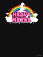 HEAVY METAL! Funny Unicorn Rainbow Mosh Parody Design Shirt