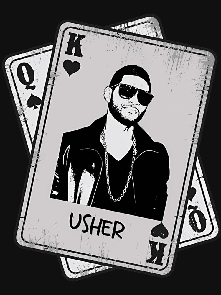 Usher Playing Cards R&B Portrait Design Shirt