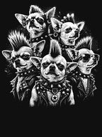 Punk Chihuahua Dogs Funny Punk Rock Dog Lover Design Shirt