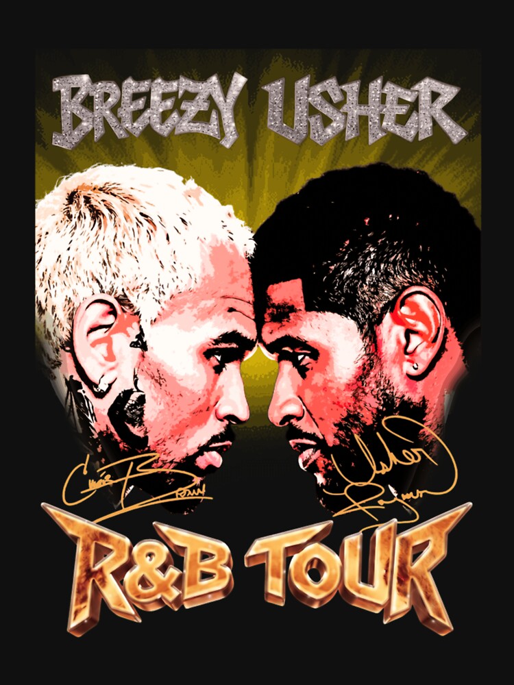 Chris Brown Usher R&B Tour 2026 Collage Design Shirt
