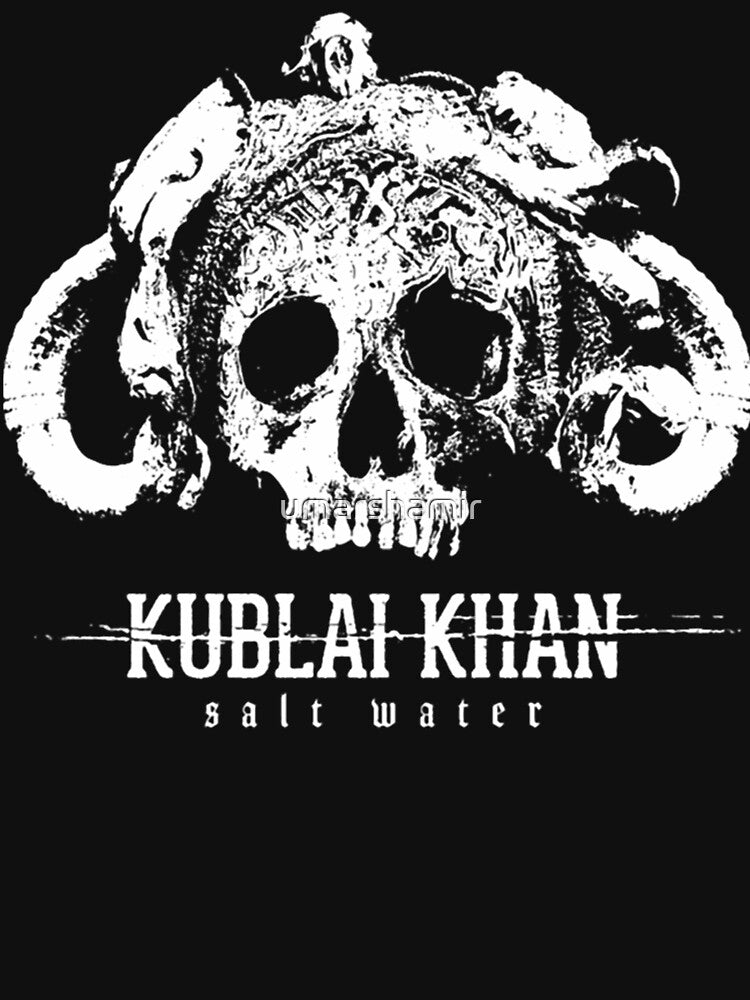 Detailed White Horned Skull Symbol Shirt