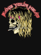 Bang Your Head 80's Glam Hair Metal Skull Shirt