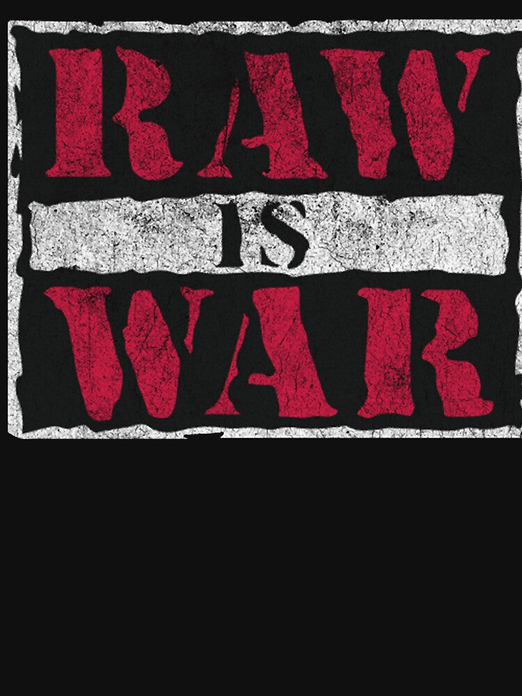 Distressed Grunge Raw Is War Red Typography Shirt