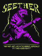 Seether Purple Guitar Cat Shirt