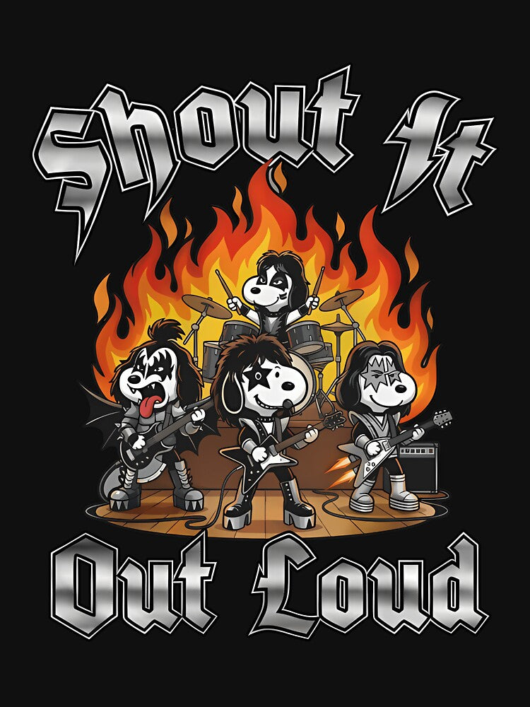 Snoopy K I S S Rock Band Shout It Out Loud Shirt