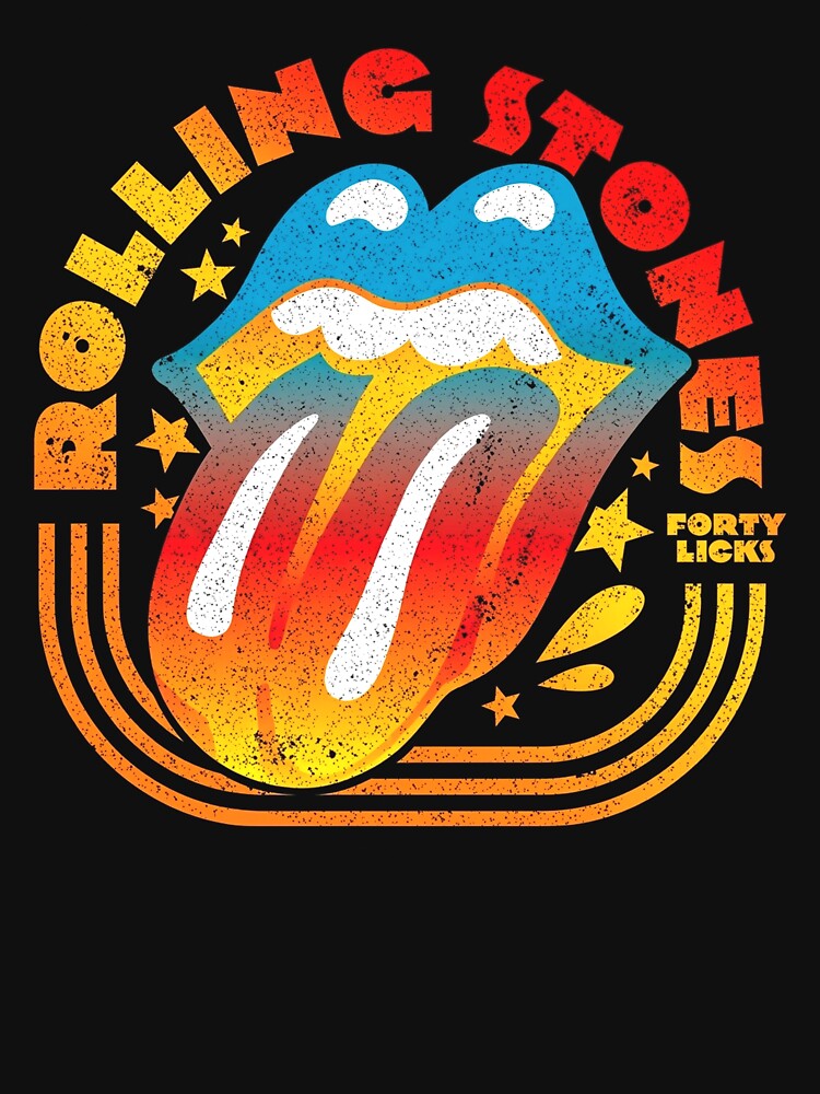 Forty Licks Retro Gradient Tongue Lips Shirt