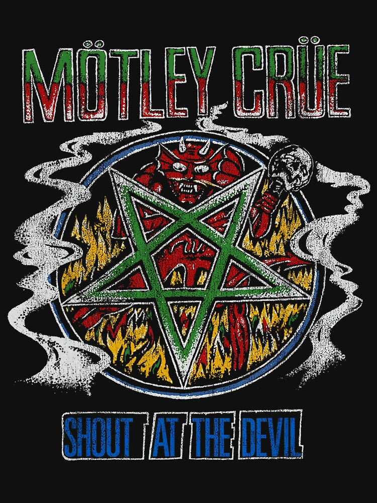 Mötley Crüe Vintage Pentagram Metal Design Shirt