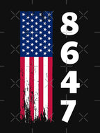 8647 Anti Trump Distressed Flag Resist Trump Design Shirt