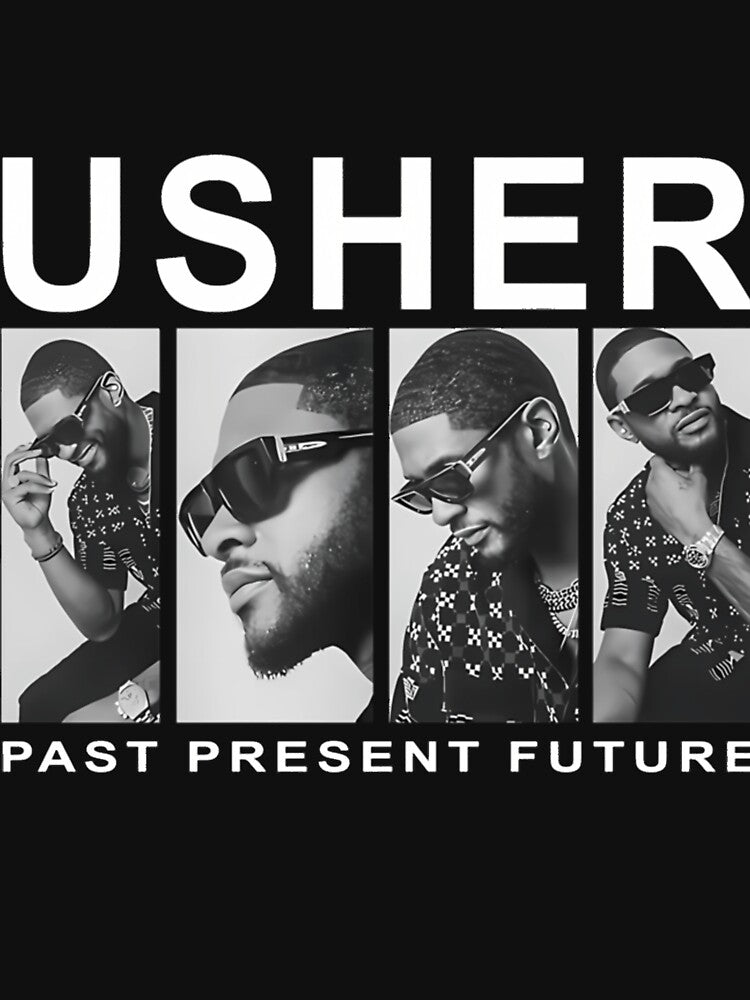 Usher Past Present Future Retro R&B Music Fan Shirt