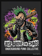 Underground Punk Collective - Anarchy Graffiti Streetwear Graphic Shirt
