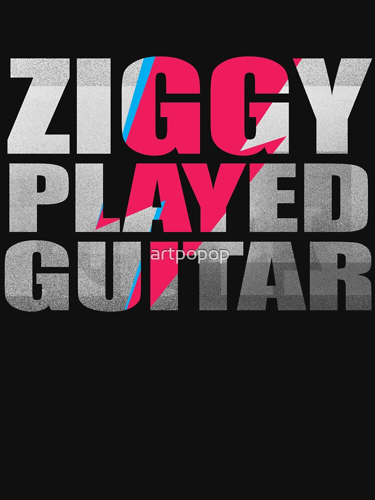 ZIGGY PLAYED GUITAR ON BLACK Shirt