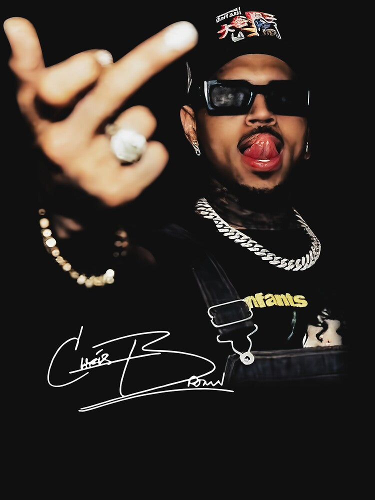 Vintage R&B Singer Portrait Signature Retro Urban Music Graphic Shirt