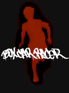 Racer Running Silhouette White Graffiti Shirt