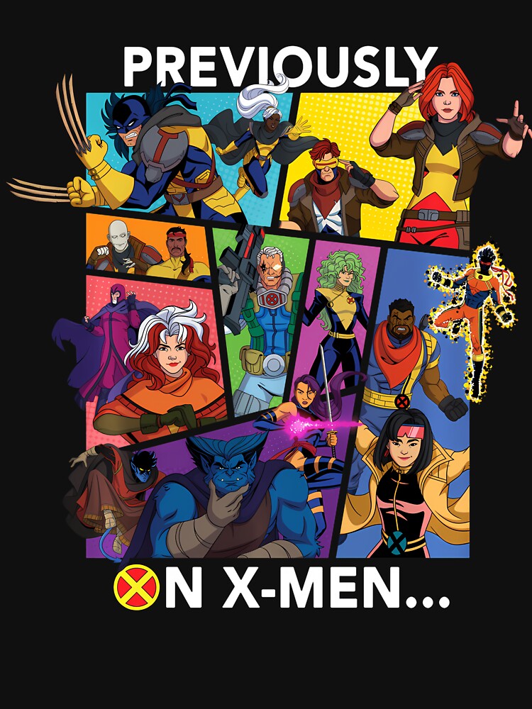 Marvel Studios X-Men '97 Season 2 Previously On X-Men Long Sleeve Shirt