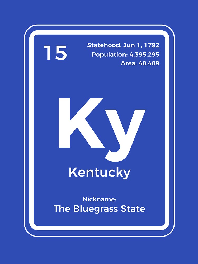 Kentucky Periodic Table Of The Elements Design Shirt