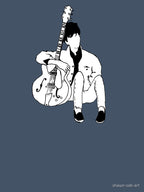 Young 80s Johnny Marr Blue Shirt