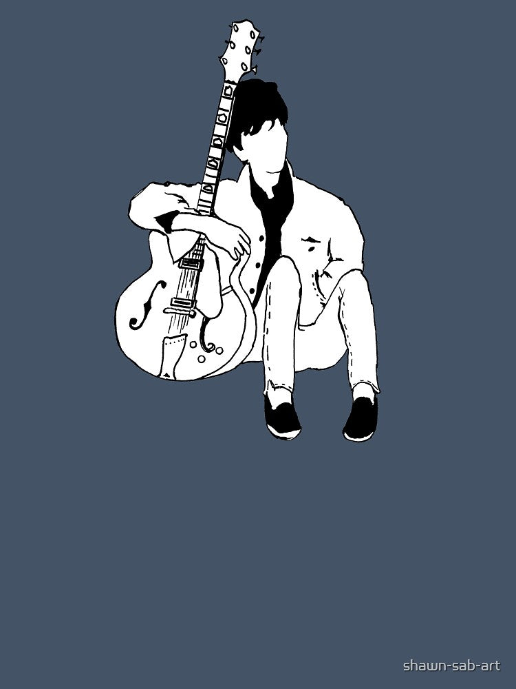 Young 80s Johnny Marr Blue Shirt