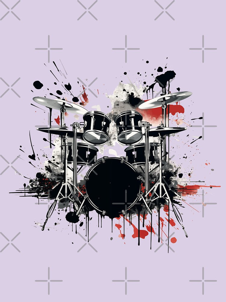 Rhythmic Fusion Unique Drum Kit Design For Drummers Shirt