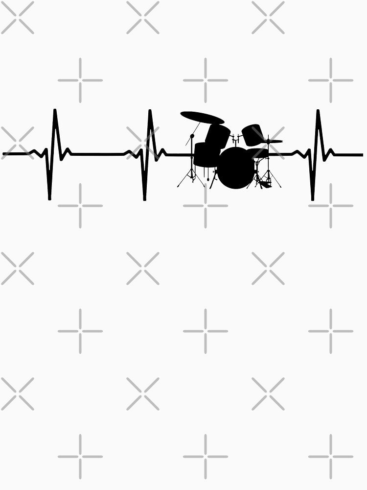Drummer Heartbeat Pulse Design Drums Shirt