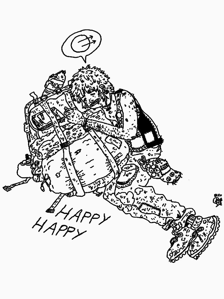 HappyHappy Self Titled Black Shirt