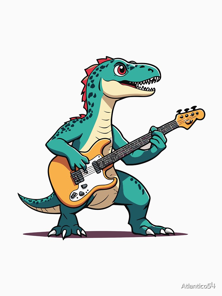 Velociraptor Guitar Dinosaur Shirt