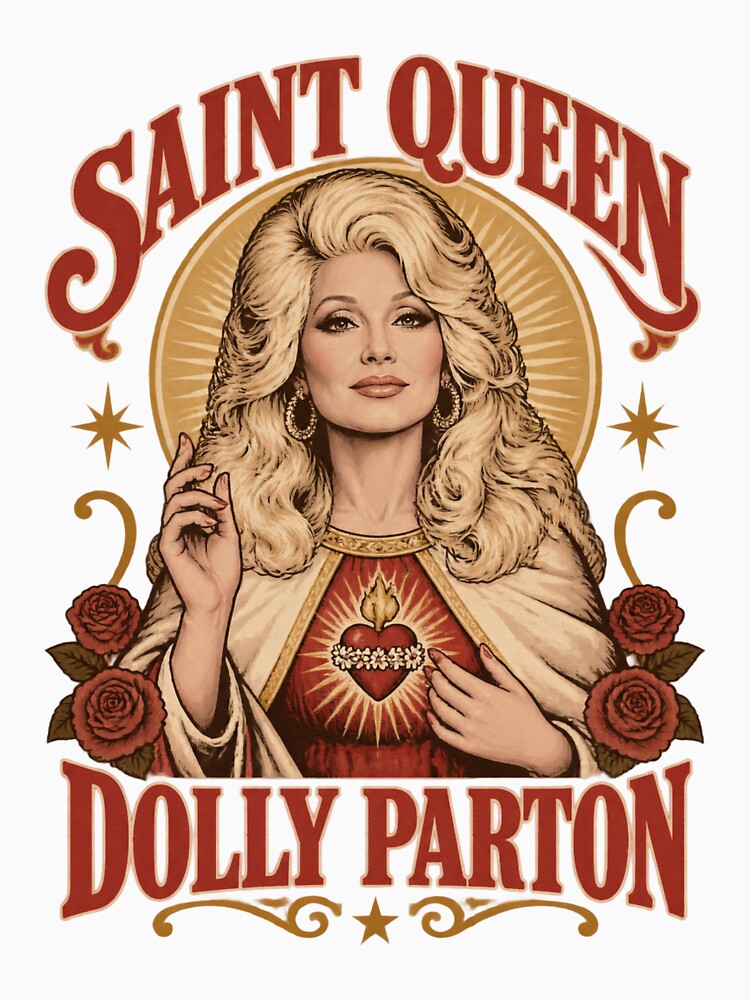 Saint Queen Vintage Style Dolly Parton Inspired Design Shirt