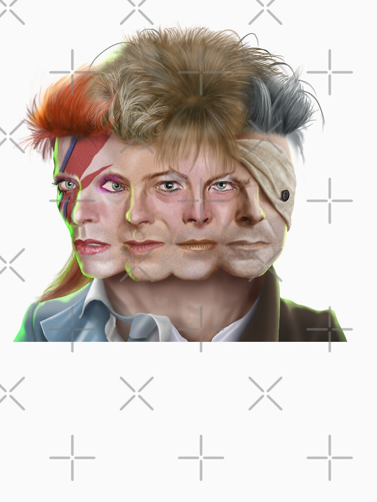 Glam Rock Icon Starman Inspired Portrait Illustration Shirt