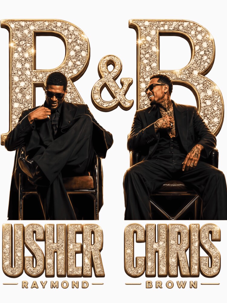 Usher Chris Brown R&B Tour Portrait Shirt