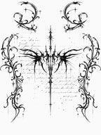 Gothic Crest Manuscript Cross Shirt