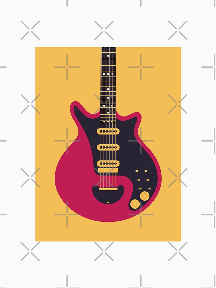 Glam Rock 70s Electric Guitar - Gold Shirt
