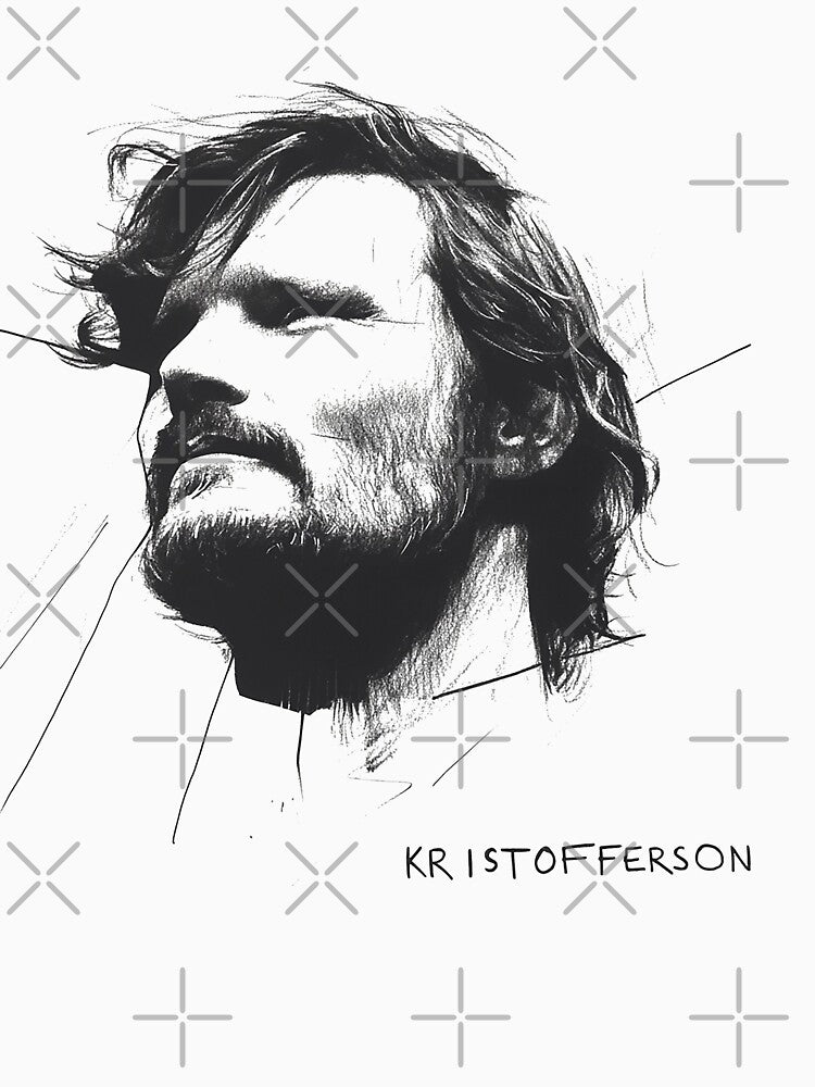 Bold Black And White Portrait Of Kristofferson Shirt