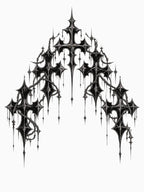 Gothic Cross Arch Dark Streetwear Shirt