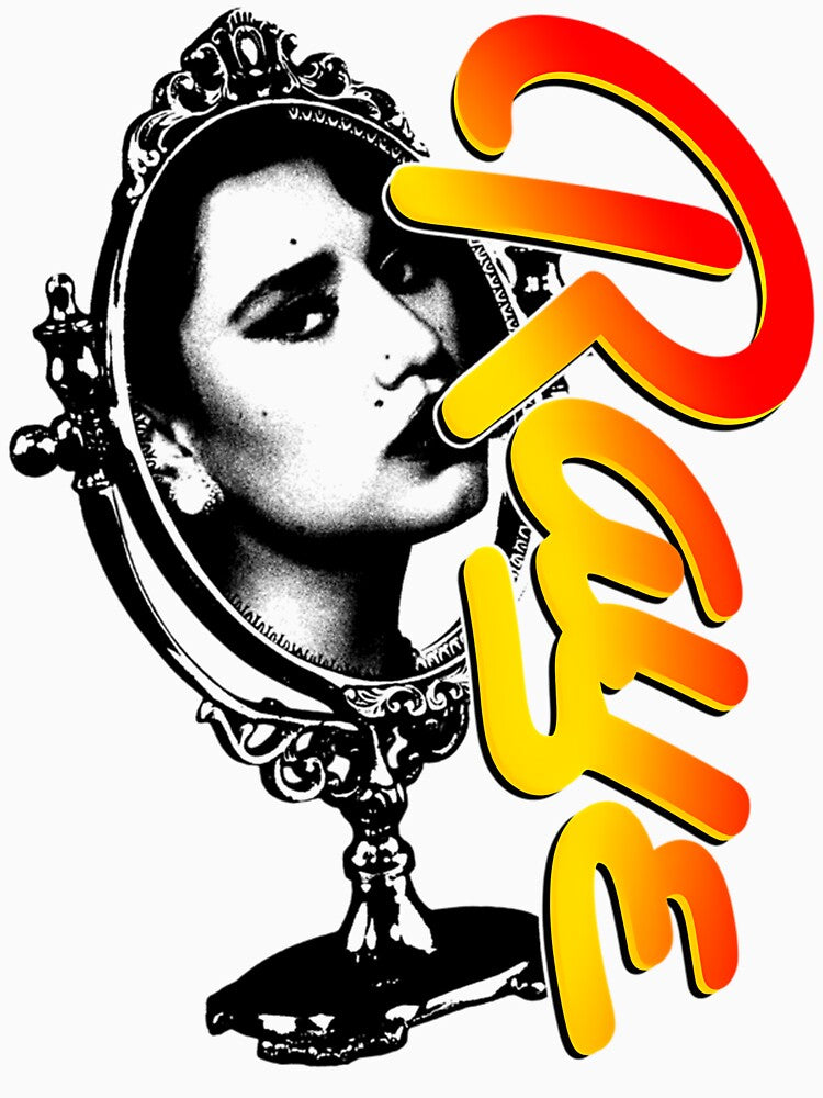 Red Yellow Typography Woman Pop Singer Silhouette Shirt