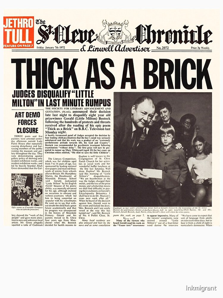 Jethro Tull - Thick As A Brick Shirt