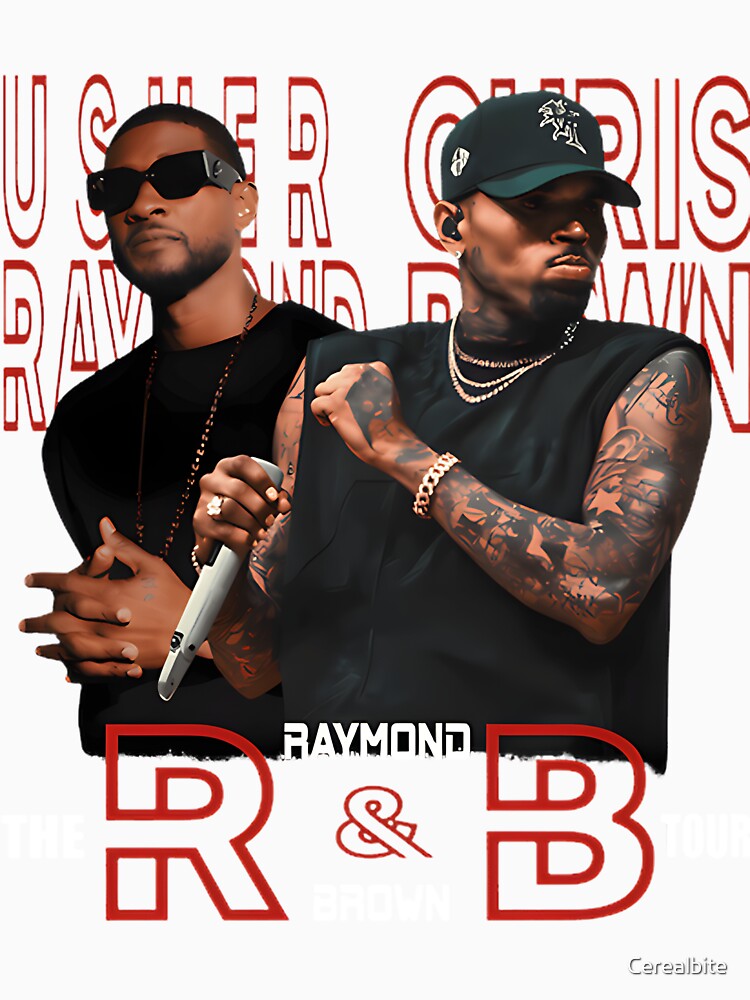 Usher And Chris Brown R&B Tour Inspired Graphic Design Shirt