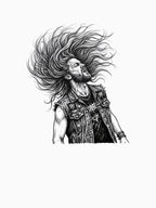 Headbanging Metalhead In Black Ink Shirt