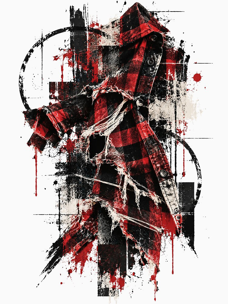 Shredded Plaid Grunge Lives Shirt