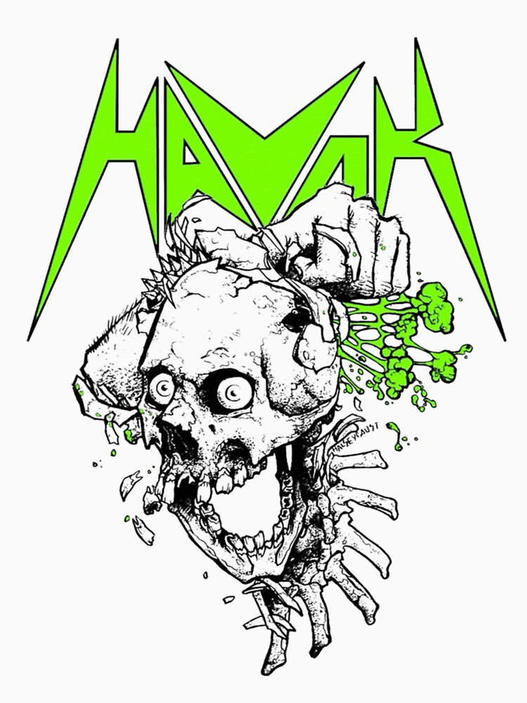 Havok Neon Green Thrash Metal Design Shirt