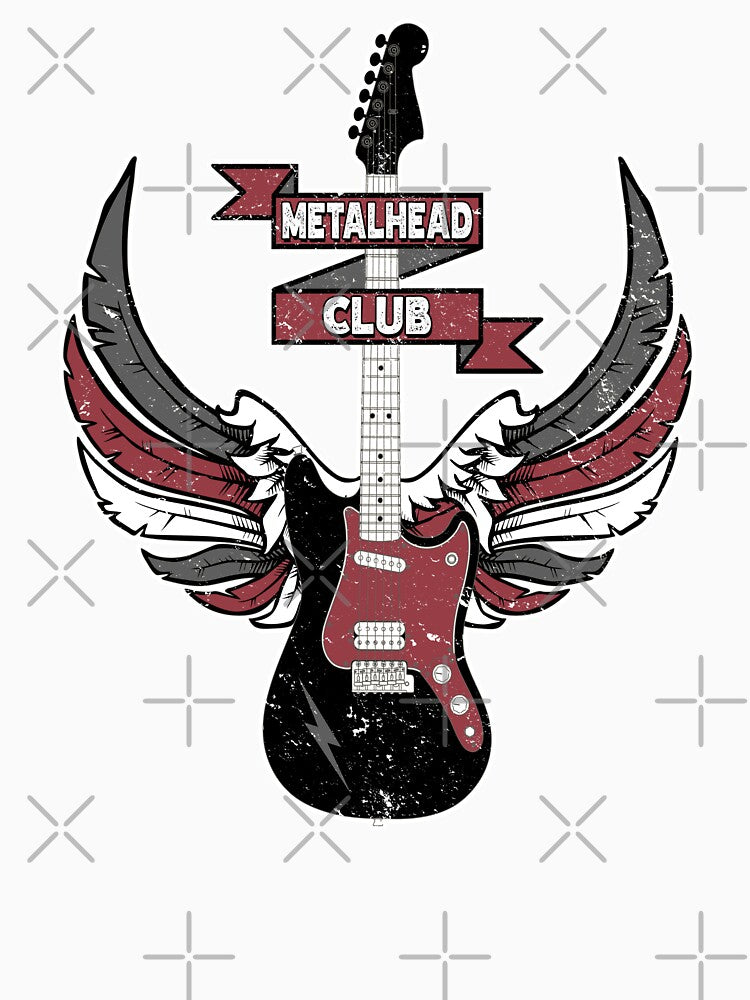 Metalhead Club Heavy Metal Fan Guitar And Wings Shirt