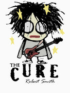 The Cures Robert Smiths Cartoon Gothic Rock Band Shirt