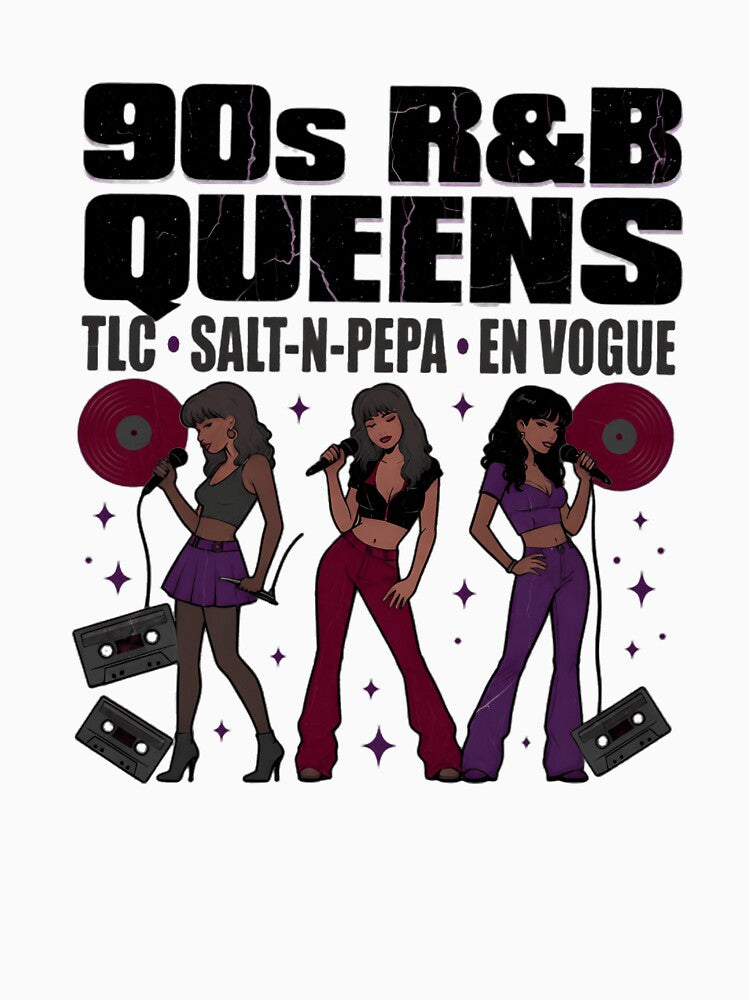 90s R&B Queens Graphic TLC Salt-N-Pepa En Vogue Music Fan Shirt