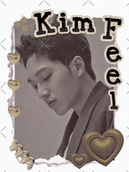 Kim Feel Korean Solo Artist Scrapbook Collage Cozy Y2K Vintage Design Shirt
