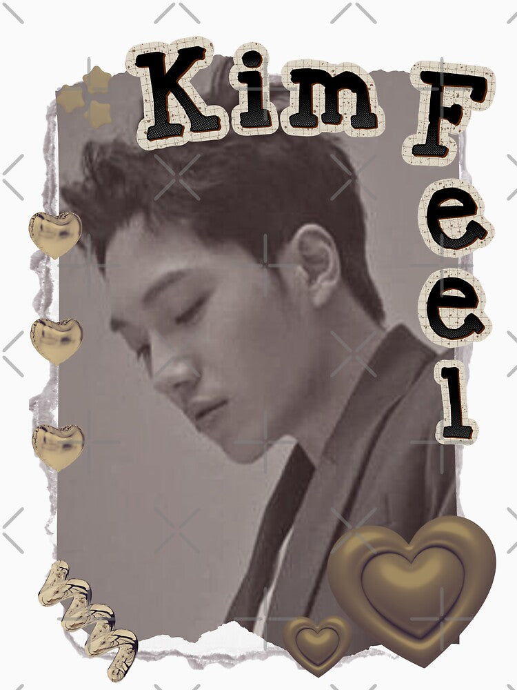 Kim Feel Korean Solo Artist Scrapbook Collage Cozy Y2K Vintage Design Shirt