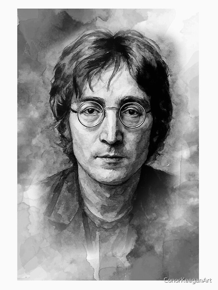 John Lennon Watercolour Portrait Iconic Beatles Art Print By Conor Shirt