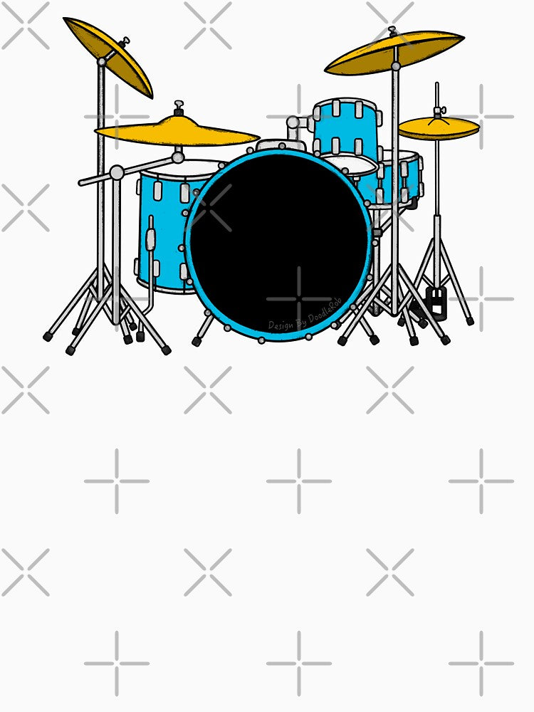 Blue Drum Kit Drummer Musician Shirt